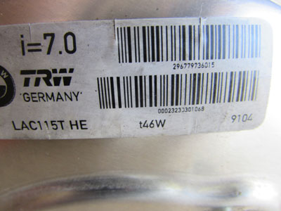 BMW Brake Power Booster, TRW, i=7.0 34326779736 E65 E66 745i 745Li 750i 750Li 760i 760Li6